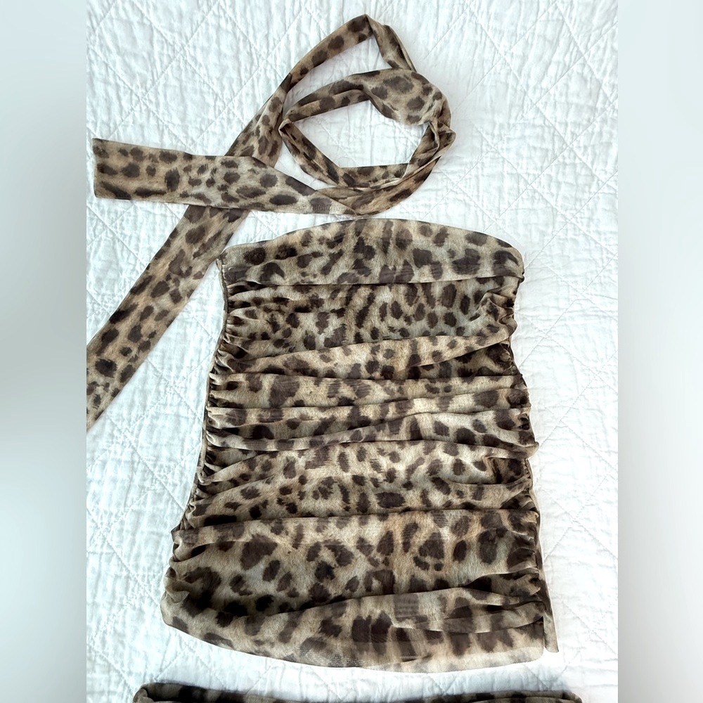 Zara Brown Mesh Strapless Set - Picture 4 of 13